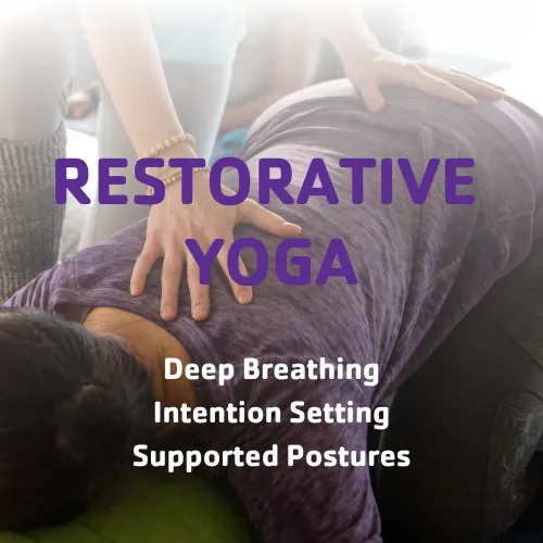 image of restorative yoga practice