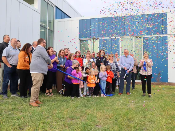 photo of new YMCA Learning Center ribbon cutting 