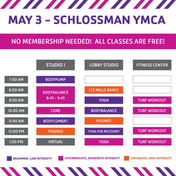 community fitness schedule