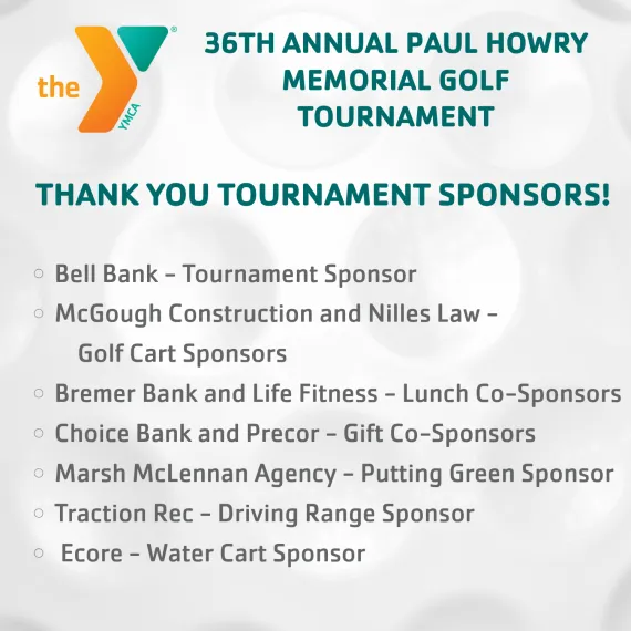 Paul Howry sponsor thanks