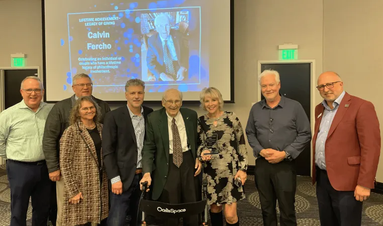 Fercho family with AFP award