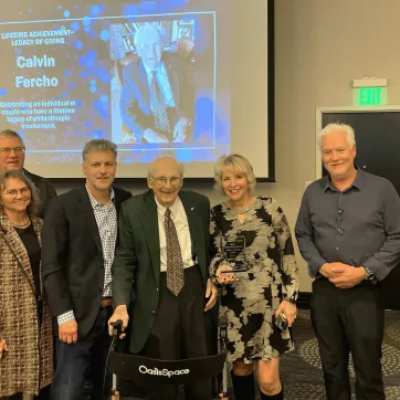 Fercho family with AFP award